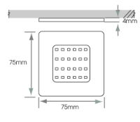 Solaris Multi Point Square LED Cabinet Light