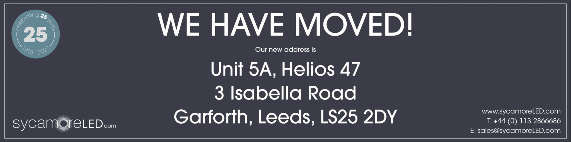 we have moved