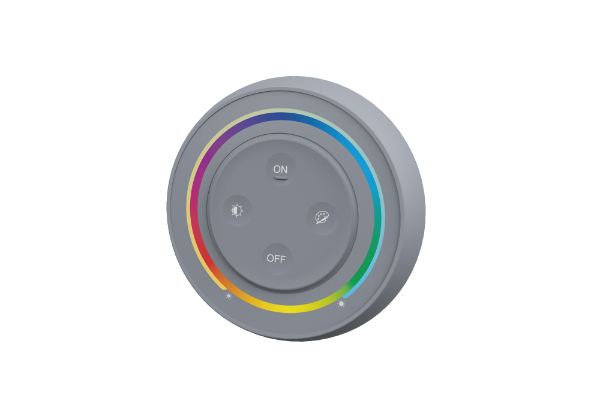 Rainbow Round Remote Control for RGB LED Lighting Grey