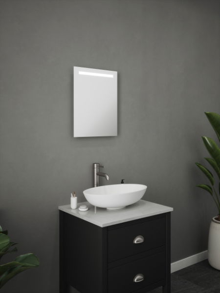 Solas 1 Lithium Battery LED Mirror 390 x 500