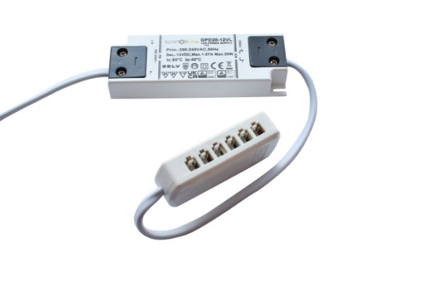 20W/12Vdc LED Power Converter (6 port)