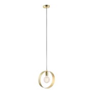 Hoop E27 Pendant - Brushed Brass