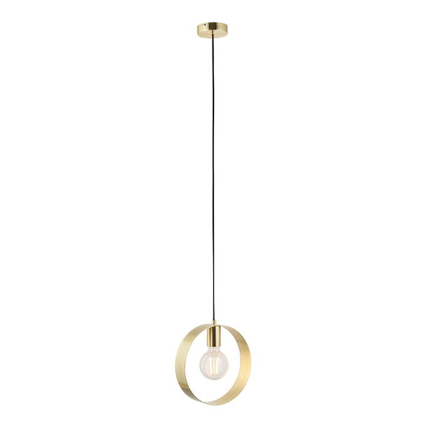 Hoop E27 Pendant - Brushed Brass