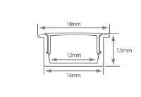 2m Slim Recessed Extrusion with diffuser