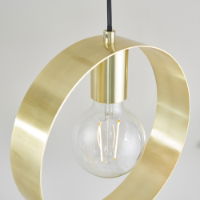 Hoop E27 Pendant - Brushed Brass