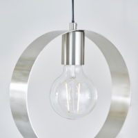 Hoop E27 Pendant - Brushed Nickel