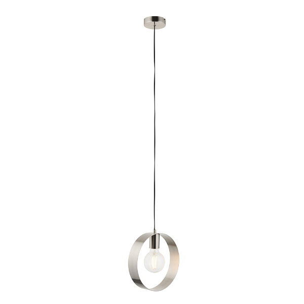 Hoop E27 Pendant - Brushed Nickel